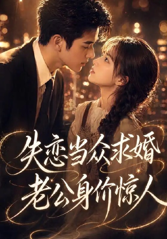 名称：失恋当众求婚，老公身价惊人&失恋当众求婚老公身价惊人（83集）AI短剧描述：雨夜心碎，她向陌生男人当众求婚，本以为是一场冲动救赎，却不知这位“普通人”竟是隐匿身份的商界巨鳄