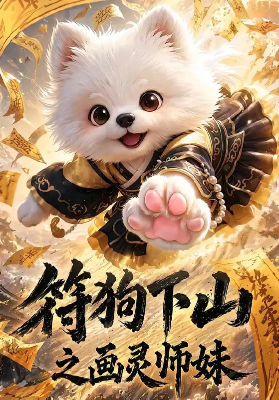 名称：符狗下山之画灵师妹（72集）AI短剧描述：丹青妙笔可通幽，画灵师妹携符下山，72集AI短剧绘就奇幻江湖