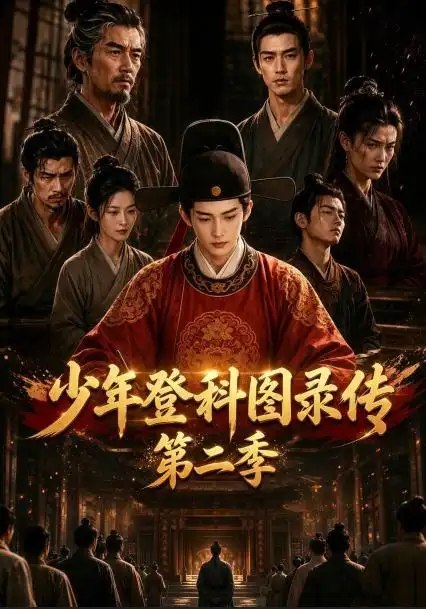 名称：少年登科图录传第二季（80集）AI短剧描述：寒门少年再踏登科路，墨卷铺就锦绣前程