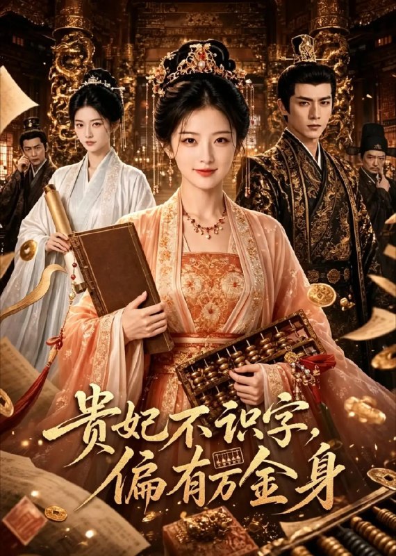 名称：贵妃不识字，偏有万金身&贵妃不识字偏有万金身（45集）AI短剧描述：她目不识丁，却以草芥之身登顶凤位，在波谲云诡的深宫中，仅凭一颗玲珑心与万金之躯，便搅动风云
