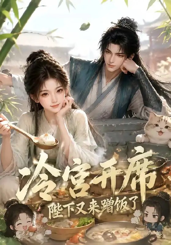 名称：冷宫开席：陛下又来蹭饭了&冷宫开席陛下又来蹭饭了（122集）AI短剧描述：冷宫苔深，却飘出人间烟火