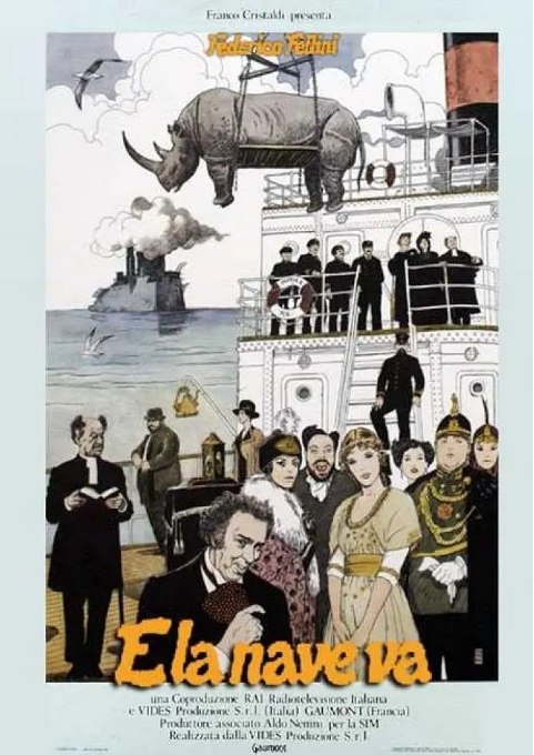 名称：意大利电影《船续前行》（1983）描述：导演: 费德里科·费里尼主演: 弗雷迪·琼斯 / 芭芭拉·杰夫德 / Victor Poletti / 彼得·塞利尔 / 伊莉莎·马邑纳德蒂 / 更多…类型: 剧情 / 音乐 / 历史制片国家/地区: 意大利 / 法国上映日期: 1983-09-10(威尼斯电影节) / 1983-10-07(意大利)片长: 132分钟链接：🔗夸克：