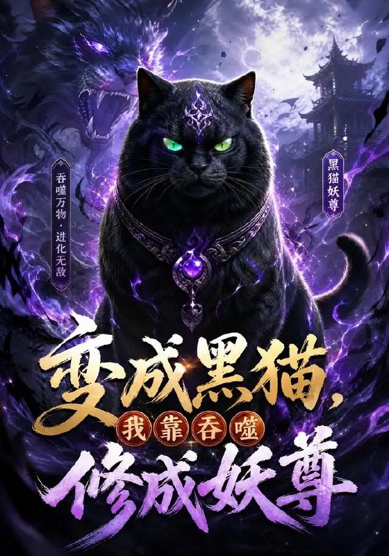 名称：变成黑猫，我靠吞噬修成妖尊&变成黑猫我靠吞噬修成妖尊（141集）AI短剧描述：暗夜之下，一缕残魂坠入黑猫之躯