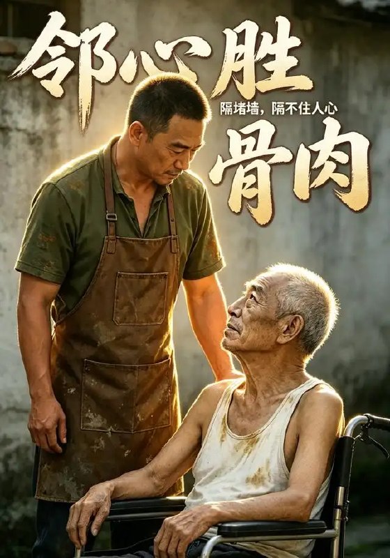 名称：邻心胜骨肉（45集）AI短剧描述：巷陌烟火里，独居老人与邻家少女因一碗热汤结缘