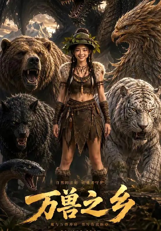 名称：万兽之乡（31集）AI短剧描述：踏入万兽盘踞的秘境，她以温柔为刃，与灵兽缔结跨越物种的羁绊