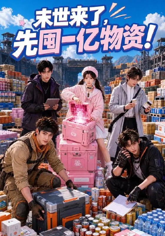 名称：末世来了，先囤一亿物资！&末世来了先囤一亿物资（72集）AI短剧描述：当末日阴影笼罩苍穹，她在废墟来临前睁开双眼