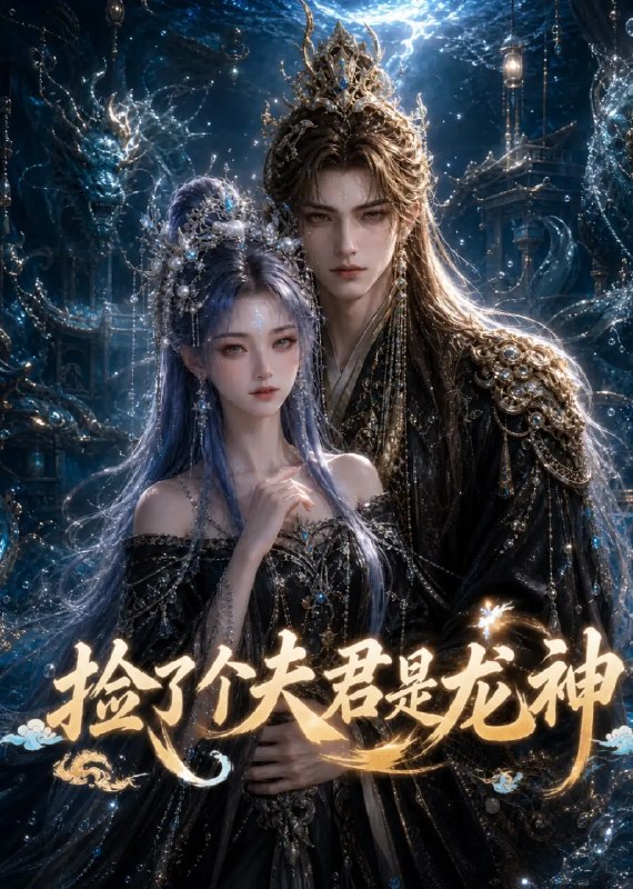 名称：捡了个夫君是龙神（30集）AI短剧描述：雨夜江畔，她拾回的濒死男子竟是隐世龙神
