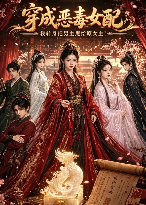 名称：穿成恶毒女配，我转身把男主甩给原女主！&穿成恶毒女配我转身把男主甩给原女主（3集）AI短剧描述：穿书成恶毒女配，我掷还那纸本该争抢的婚约，任风将其吹向原女主脚边