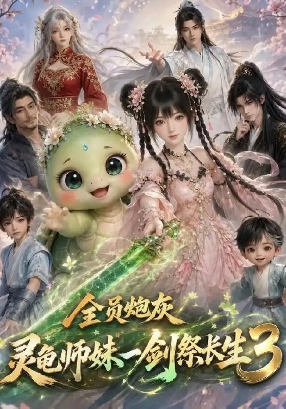 名称：全员炮灰，灵龟师妹一剑祭长生第三季&全员炮灰灵龟师妹一剑祭长生第三季（118集）AI短剧描述：灵龟负碑，剑气横秋