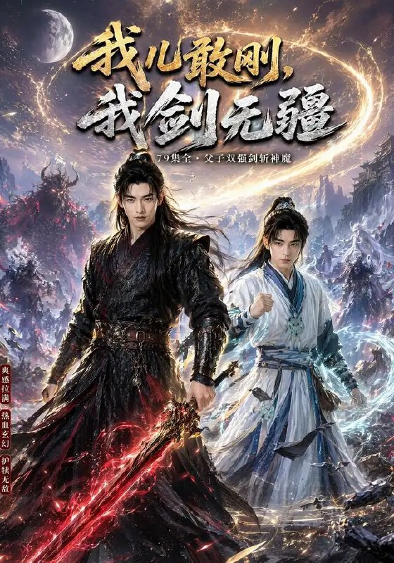 名称：我儿敢刚，我剑无疆&我儿敢刚我剑无疆（79集）AI短剧描述：铁骨藏柔情，剑气贯长虹