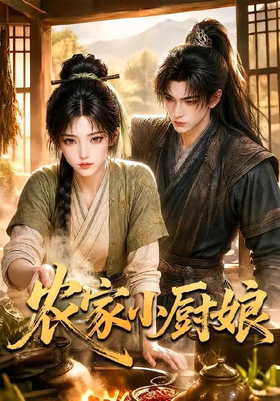 名称：农家小厨娘（70集）AI短剧描述：炊烟漫过青瓦檐角，农家女凭一手精湛厨艺，在烟火灶台间熬煮出滚烫人生