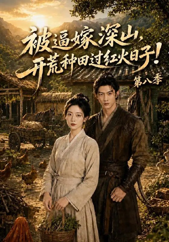 名称：被逼嫁深山，开荒种田过红火日子！第八季&被逼嫁深山开荒种田过红火日子第八季（85集）AI短剧描述：层峦叠嶂锁不住向阳而生的根脉