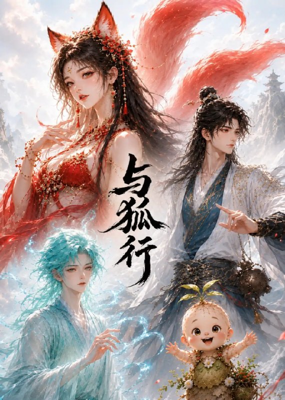 名称：与狐行（3集）AI短剧描述：暮色漫过青丘山巅，失忆少女误闯狐族禁地，撞见千年白狐正褪去妖身