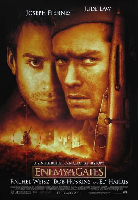 名称：《兵临城下》.中字（2001）描述：编剧: 让-雅克·阿诺 / Alain Godard主演: 裘德·洛 / 艾德·哈里斯 / 蕾切尔·薇兹 / 约瑟夫·费因斯 / 鲍勃·霍斯金斯 / 朗·普尔曼类型: 剧情 / 历史 / 战争制片国家/地区: 美国 / 德国 / 英国 / 爱尔兰语言: 英语 / 德语 / 俄语上映日期: 2001-03-16片长: 131 分钟又名: 决战中的较量 / 大敌当前 / 敌对边缘链接：🔗夸克：