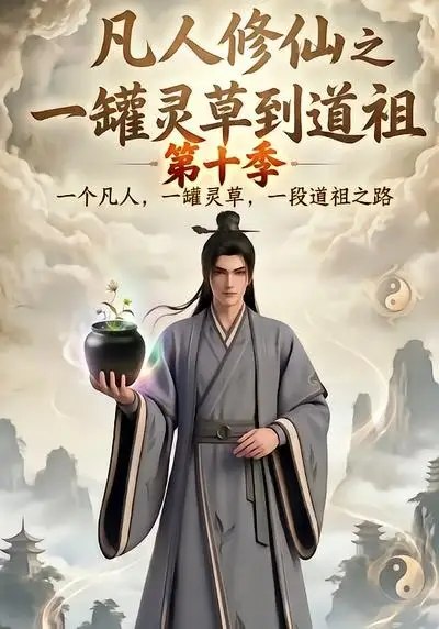 名称：凡人修仙之一罐灵草到道祖第十季（99集）AI短剧描述：云海翻涌，仙途漫漫