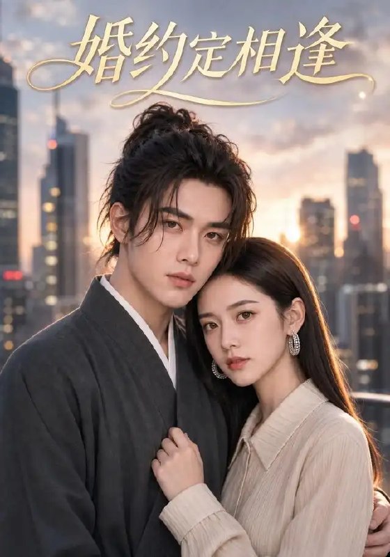 名称：婚约定相逢（43集）AI短剧描述：一场因婚约而起的宿命相逢，在AI重构的时光里悄然绽放