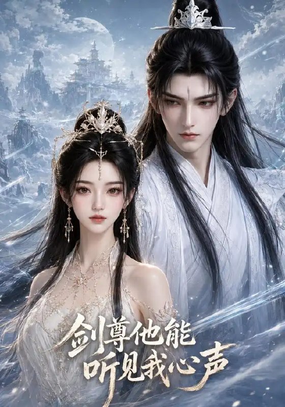 名称：剑尊他能听见我心声（36集）AI短剧描述：《剑尊他能听见我心声》36集仙侠短剧，讲述冷冽剑尊意外得闻她心底絮语