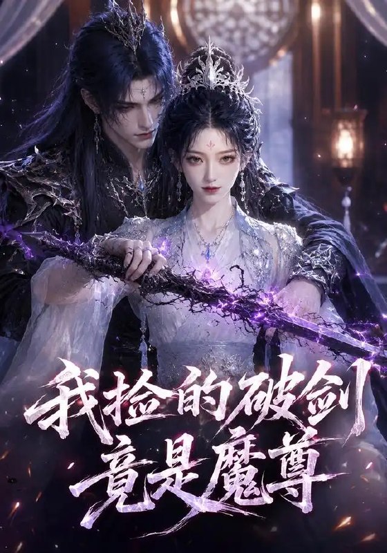 名称：我捡的破剑竟是魔尊（51集）AI短剧描述：断壁残垣间，她拾起一柄锈迹斑驳的破剑，却不知剑身囚着陨落千年的魔尊