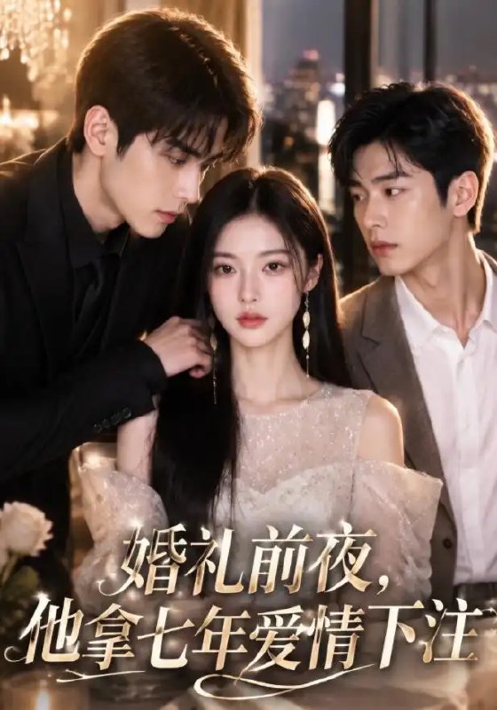 名称：婚礼前夜，他拿七年爱情下注&婚礼前夜他拿七年爱情下注（50集）AI短剧描述：红绸未系，七年情长竟成赌局筹码