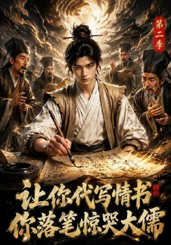 名称：让你代写情书，你落笔惊哭大儒第二季&让你代写情书你落笔惊哭大儒第二季（79集）AI短剧描述：墨客执笔续写风华，当代笔情书再落惊世华章