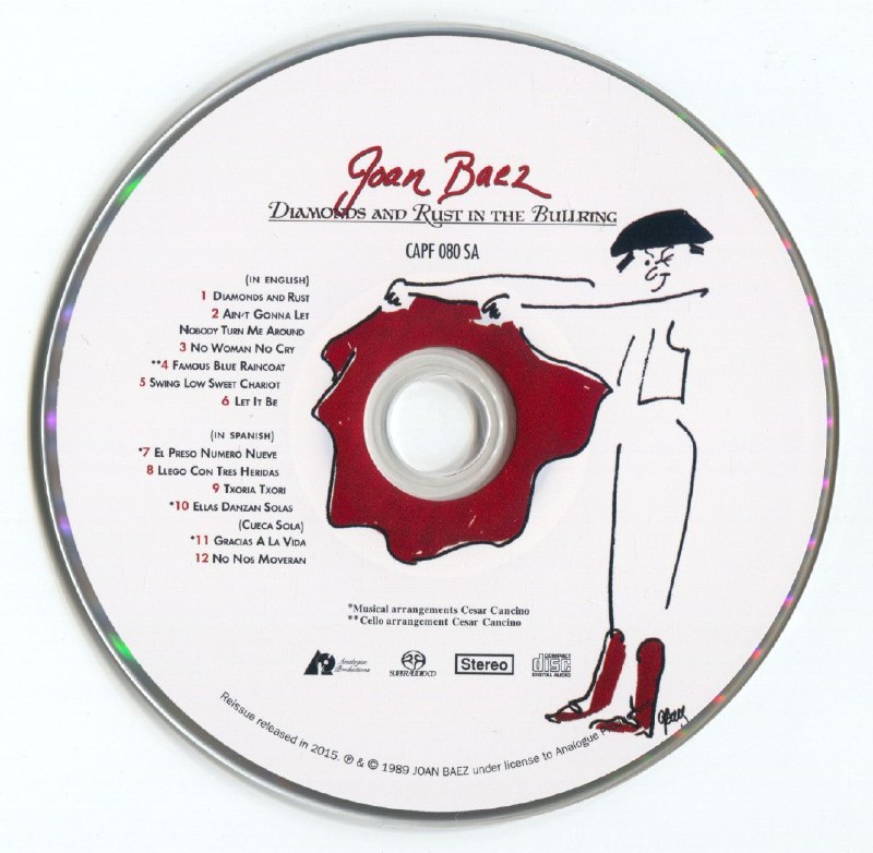名称：【發燒天碟】民谣 皇后 Joan Baez 《斗牛场》Diamonds And Rust In The Bullring[ISO]描述：Joan Baez Diamonds And Rust In The Bullring链接：🔗百度：