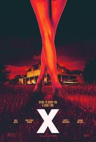 名称：《X》.英语中字（2022）描述：导演: 缇·威斯特主演: 米娅·高斯 / 珍娜·奥尔特加 / 布兰特妮·斯诺 / 卡迪小子 / 马丁·亨德森 / 欧文·坎贝尔 / 史蒂芬·乌瑞 / 詹姆斯·盖林 / 西蒙·普拉斯特 / 吉奥夫·多兰 / 马修·塞维尔 / 布莱恩妮·斯基林顿类型: 恐怖制片国家/地区: 美国语言: 英语上映日期: 2022-03-13(西南偏南电影节) / 2022-03-18(美国)片长: 105分钟链接：🔗夸克：