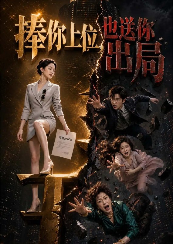 名称：捧你上位，也送你出局&捧你上位也送你出局（56集）AI短剧描述：她曾是资本棋局里最锋利的刀，被他亲手捧上云巅，聚光灯下尽是虚妄的荣光
