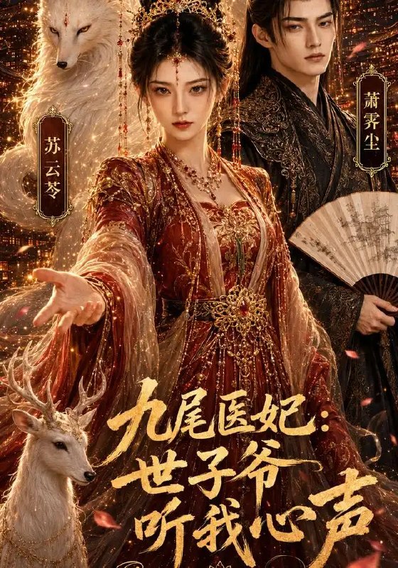 名称：九尾医妃：世子爷听我心声&九尾医妃世子爷听我心声（96集）AI短剧描述：九尾医妃隐于深闺，携青丘灵术与绝世医术入局