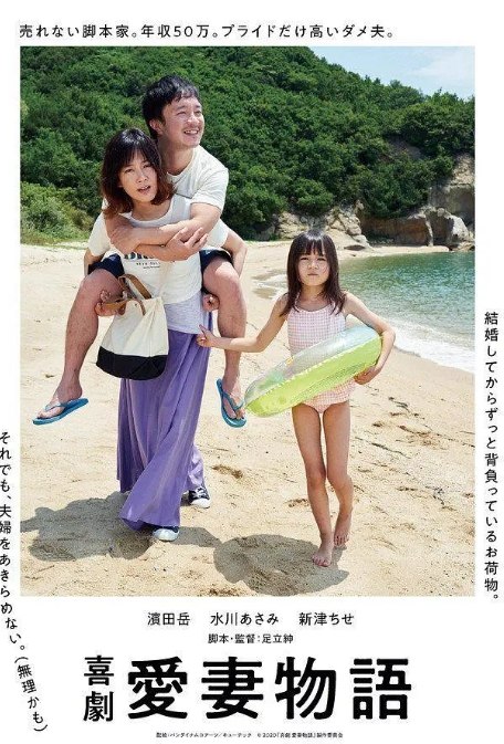 名称：日本电影《喜剧 爱妻物语》（2019）描述：导演: 足立绅主演: 滨田岳 / 水川麻美 / 新津知世 / 夏帆 / 大久保佳代子 / 更多…类型: 剧情 / 喜剧制片国家/地区: 日本上映日期: 2019-10-29(东京电影节)片长: 118分钟链接：🔗夸克：