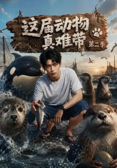 名称：这届动物真难带第二季（43集）AI短剧描述：当驯兽师与AI系统共赴荒野，狮群的低吼撞碎晨雾，企鹅的蹒跚踏碎冰原寂静