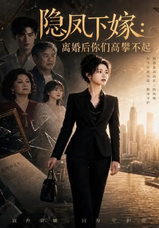 名称：隐凤下嫁：离婚后你们高攀不起&隐凤下嫁离婚后你们高攀不起（70集）AI短剧描述：她是隐世凤族遗珠，敛去锋芒下嫁寒门，却换来满身伤痕与一纸休书