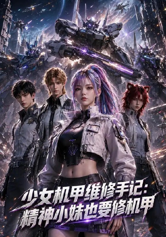 名称：少女机甲维修记：精神小妹也要修机甲&少女机甲维修记精神小妹也要修机甲（98集）AI短剧描述：霓虹深处，扳手为笔；钢铁之上，热血作画