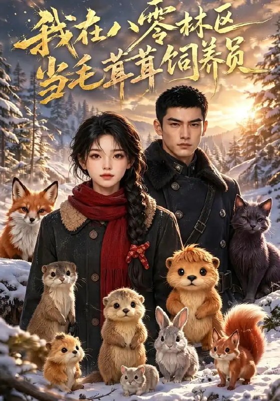 名称：我在八零林区当毛茸茸饲养员（50集）AI短剧描述：林海雪原的八零年代，她意外成了林区饲养员，与棕熊、小鹿、雪狐为伴