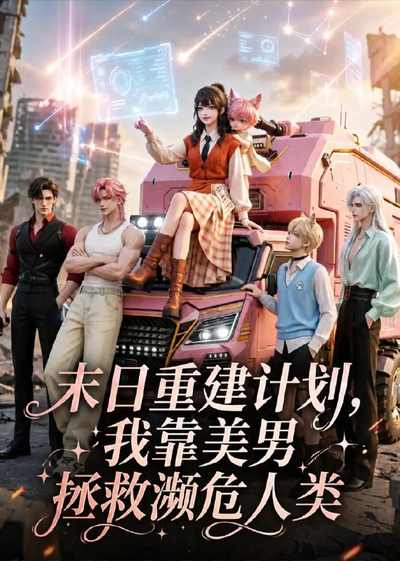 名称：末日重建计划，我靠美男拯救濒危人类&末日重建计划我靠美男拯救濒危人类（60集）AI短剧描述：废墟之上，文明余烬未冷
