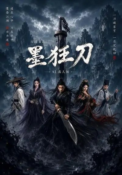 名称：行道者之墨狂刀AI真人版（68集）AI短剧描述：墨狂刀执剑行道，于赛博迷雾中劈开真相裂隙