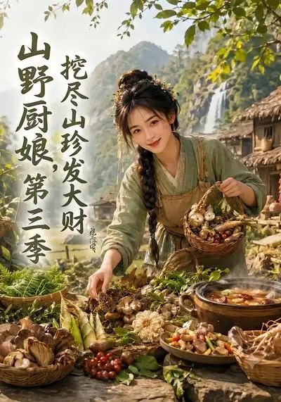 名称：山野厨娘，挖尽山珍发大财,第三季&山野厨娘挖尽山珍发大财第三季（90集）AI短剧描述：山岚再起，炊烟续暖