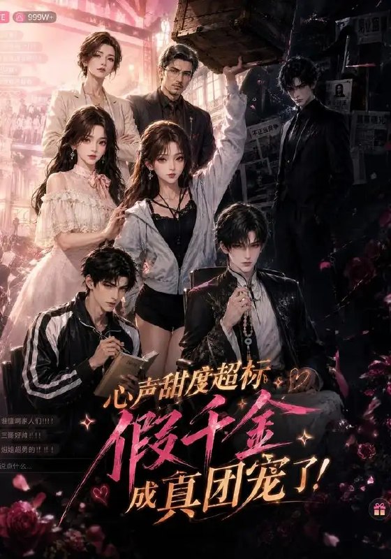 名称：心声甜度超标，假千金成真团宠了&心声甜度超标假千金成真团宠了（55集）AI短剧描述：当豪门假千金苏晚意外能听见全家心声，那些冷硬外壳下的柔软瞬间无所遁形