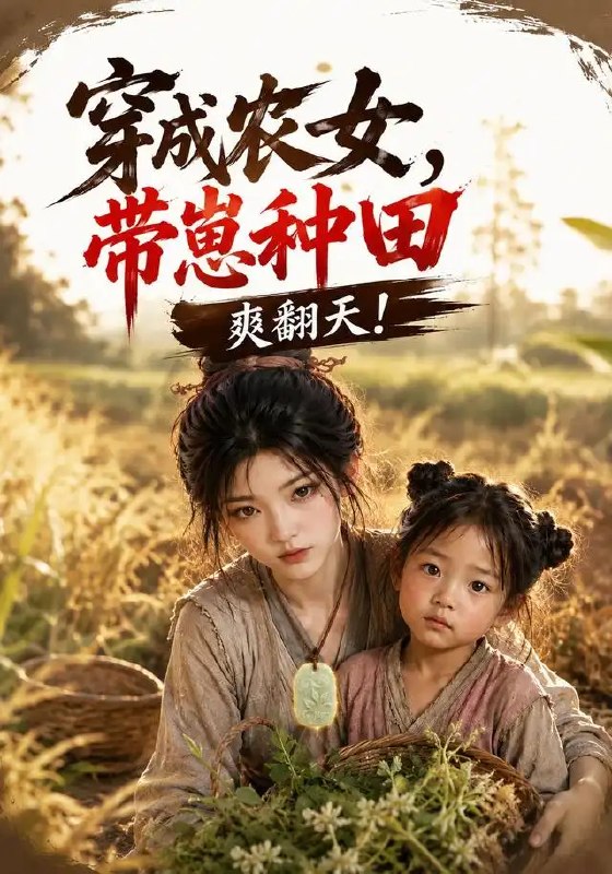 名称：穿成农女，带崽种田爽翻天！&穿成农女带崽种田爽翻天（118集）AI短剧描述：她本是现代精英，一朝魂穿成古代被弃农女，还带着个软糯幼崽
