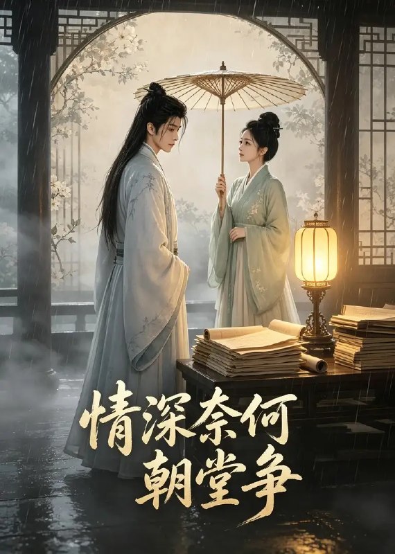 名称：情深奈何朝堂争（24集）AI短剧描述：深宫月冷，权谋如刃