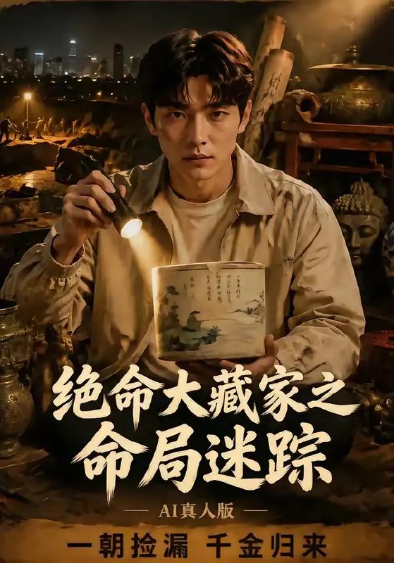 名称：绝命大藏家之命局迷踪（60集）AI短剧描述：古玩江湖暗流涌动，鉴宝师陆沉身陷连环命局，一方诡谲玉璧牵扯出跨越百年的家族秘辛