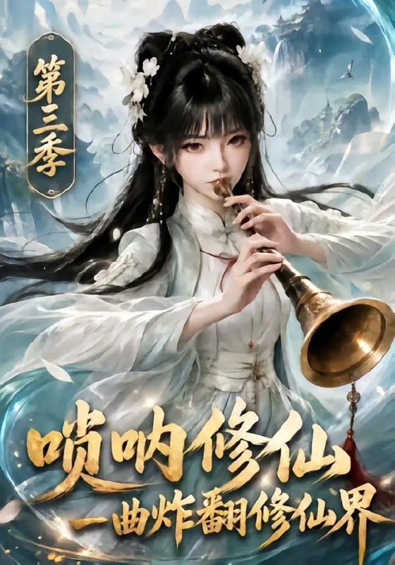 名称：唢呐修仙，一曲炸翻修仙界第三季&唢呐修仙一曲炸翻修仙界第三季（111集）AI短剧描述：铜簧震碎凌霄月，唢呐声里渡劫波