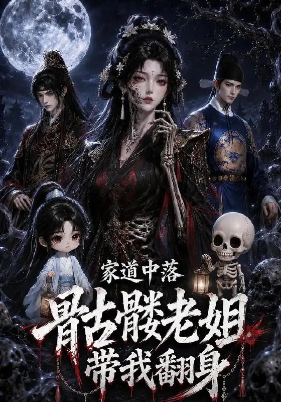 名称：家道中落，骷髅老姐带我翻身&家道中落骷髅老姐带我翻身（99集）AI短剧描述：家道骤落，寒门少年跌入泥淖，却见荒冢枯骨生异光